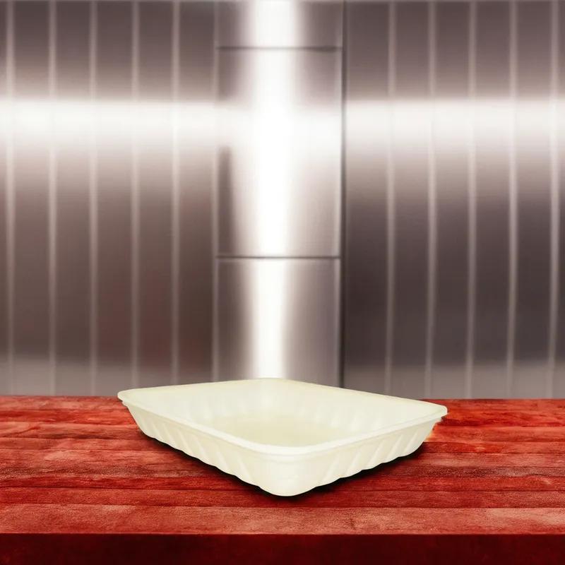 Dyne-A-Pak 809P Meat Tray 11.125X9.25X2 IN Polystyrene Foam White 200/Case