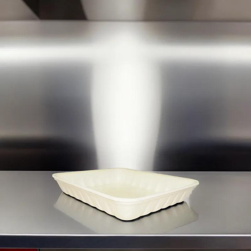 Dyne-A-Pak 809P Meat Tray 11.125X9.25X2 IN Polystyrene Foam White 200/Case