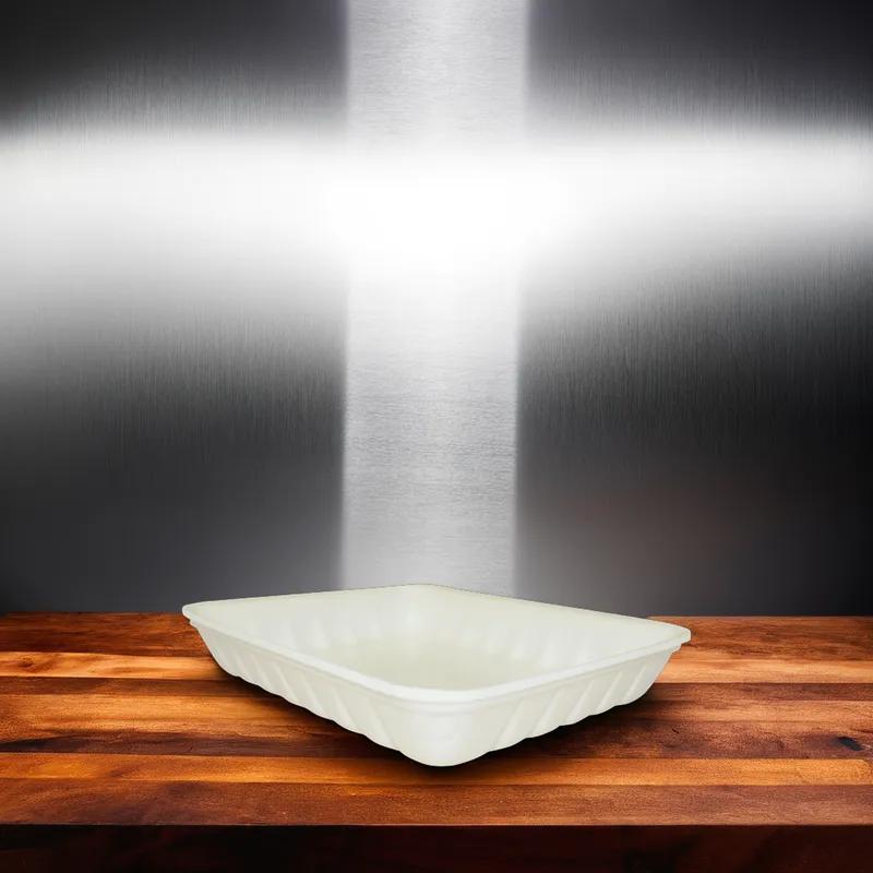 Dyne-A-Pak 809P Meat Tray 11.125X9.25X2 IN Polystyrene Foam White 200/Case