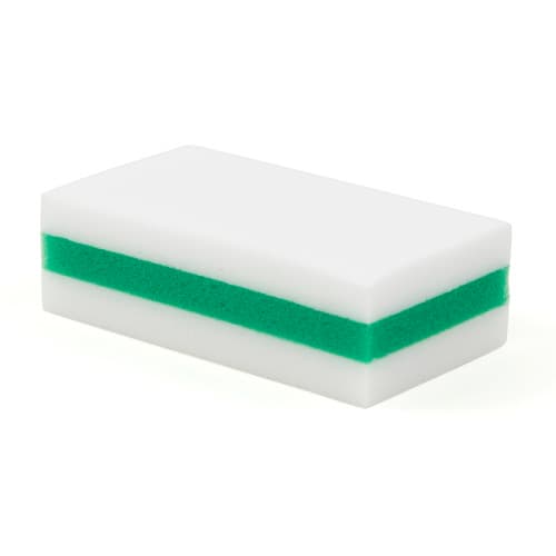 eXpunge® Scrub Sponge 4.75X2.5 IN Melamine White Green Magic Sponge 24/Case