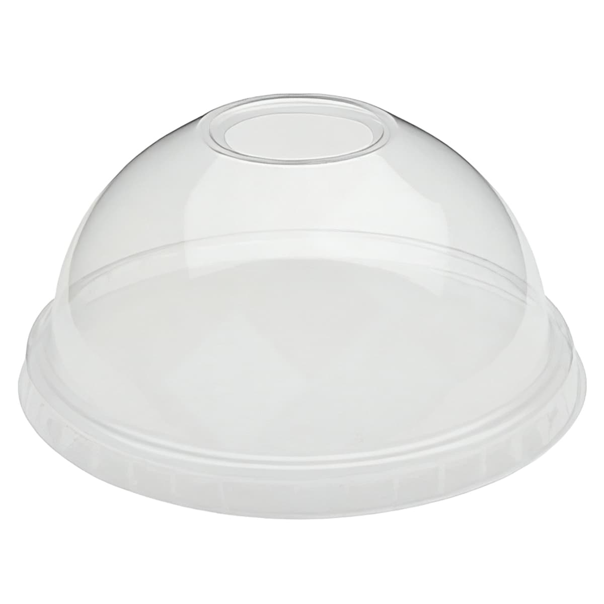 Victoria Bay Lid Dome 98MM PET Clear For Cold Cup With Hole 50 Count/Pack 20 Packs/Case 1000 Count/Case