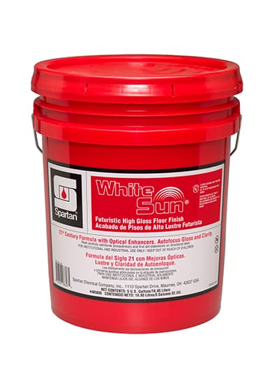 White Sun® Floor Finish 5 GAL Burnishing Alkaline RTU 18% Solids 1/Pail