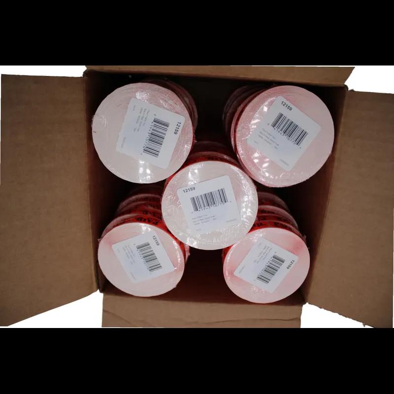 Paid Thank You Paid Label 0.625X1.25 IN Black Fluorescent Red Short Oval 1000 Count/Roll 50 Rolls/Case 50000 Count/Case