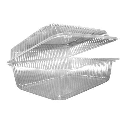 Salad Take-Out Container Hinged Large (LG) Clear Deep 250/Case