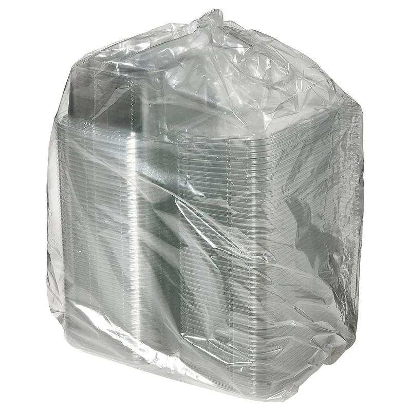 Deli Container Hinged With Flat Lid 32 OZ RPET Clear Tamper-Evident 200/Case