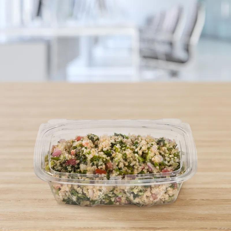 Dart® ClearPac® SafeSeal™ Cold Deli Container Base & Lid Combo With Flat Lid 20 OZ PET Clear 100 Count/Pack 2 Packs/Case