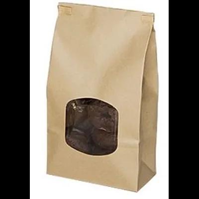 Bagcraft® Bag 1 LB Paper 1# Kraft With Tin Ties Closure With Window 500/Case