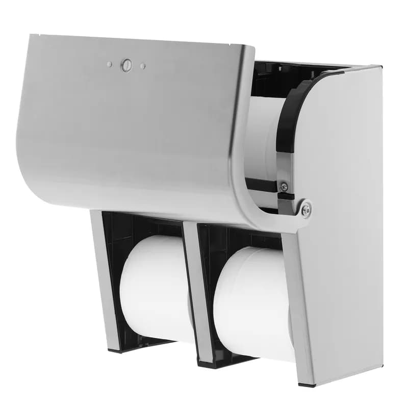 Compact® Toilet Paper Dispenser Stainless Steel Silver Coreless High Capacity Quad 1/Each