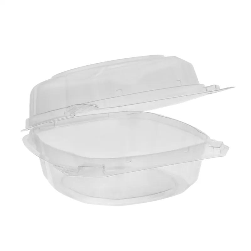 Take-Out Container Hinged With Dome Lid 5.43X5.29X2.65 IN RPET Clear Square 375/Case