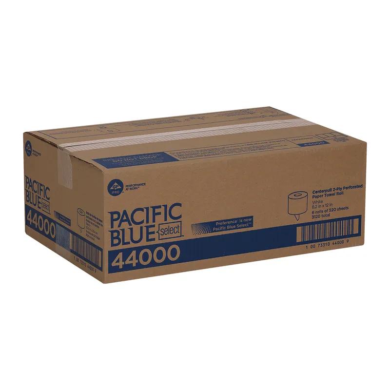 Pacific Blue Select Roll Paper Towel 12X8.25 IN 2PLY White Centerpull 520 Sheets/Roll 6 Rolls/Case 3120 Sheets/Case