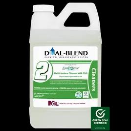 DUAL-BLEND® #2 All Purpose Cleaner 5X4X9 IN 80 FLOZ Multi Surface Concentrate 4/Case