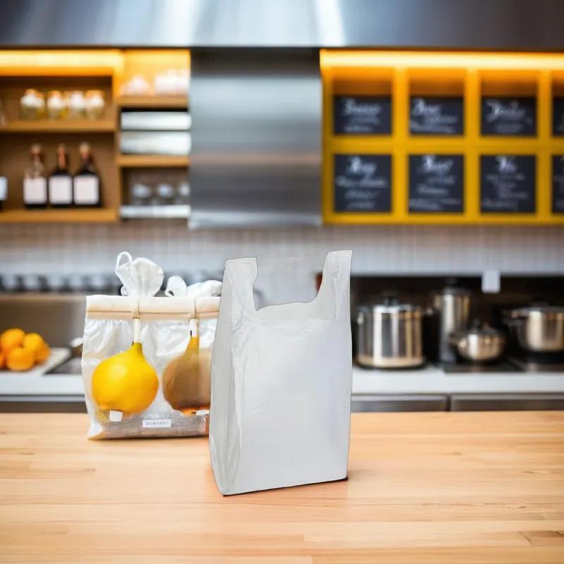 Bag 11.5X6.5X21 IN 1/6 HDPE 16MIC Heavy Duty White T-Sack 1000/Case