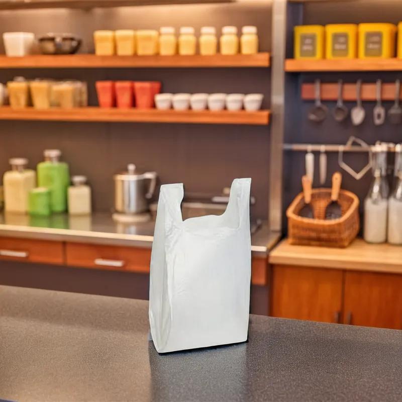 Bag 11.5X6.5X21 IN 1/6 HDPE 16MIC Heavy Duty White T-Sack 1000/Case