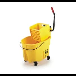 WaveBrake® Mop Bucket & Wringer 35 QT Plastic Yellow Side Press 1/Each