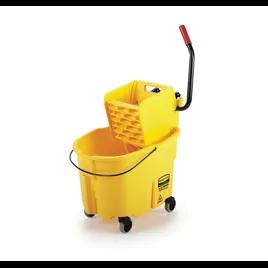 WaveBrake® Mop Bucket & Wringer 35 QT Plastic Yellow Side Press 1/Each