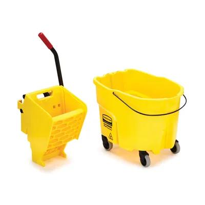 WaveBrake® Mop Bucket & Wringer 35 QT Plastic Yellow Side Press 1/Each