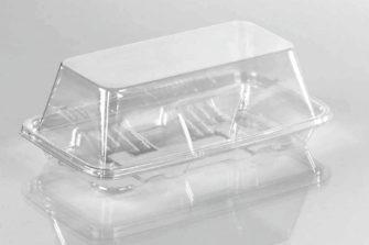 Fresh N' Sealed® Hoagie & Sub Take-Out Container Hinged With Flat Lid 6 IN PET Clear Rectangle 252/Case