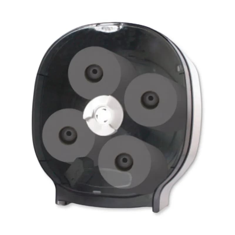 von Drehle Toilet Paper Dispenser 13.11X14.93 IN PS Smoke Gray 4-Roll Standard Carousel 1/Each