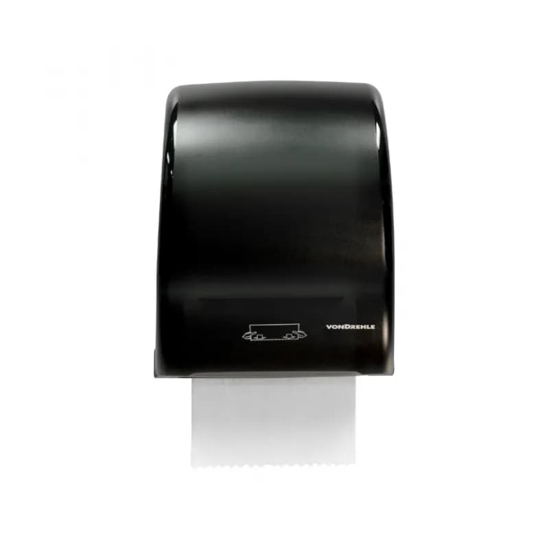 von Drehle Paper Towel Dispenser Wall Mount Black Hard Roll Touchless 1/Each