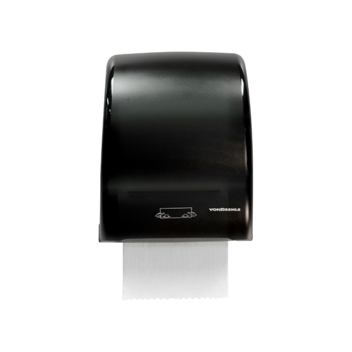 von Drehle Paper Towel Dispenser Wall Mount Black Hard Roll Touchless 1/Each