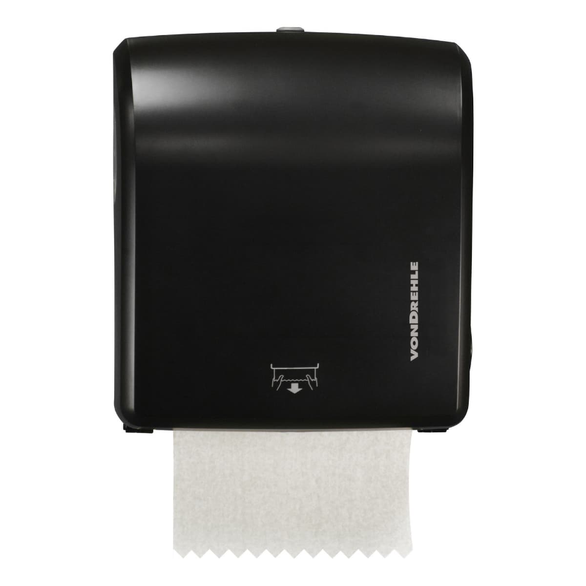 von Drehle Paper Towel Dispenser 12.04X13.55 IN Matte Black Mechanical Pull Down Hands Free 1/Each