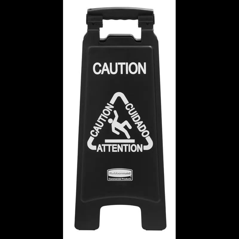 Executive Series™ Caution Sign Black White 2-Sided Multilingual 1/Each