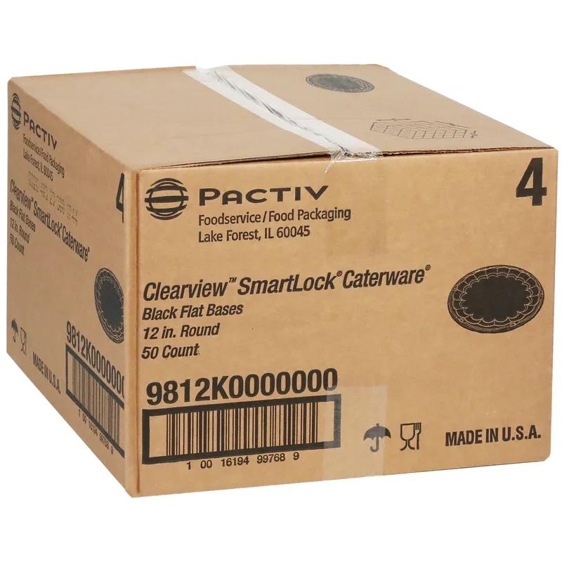 Caterware® Serving Tray 12X0.9 IN HIPS OPS Black Round 50/Case