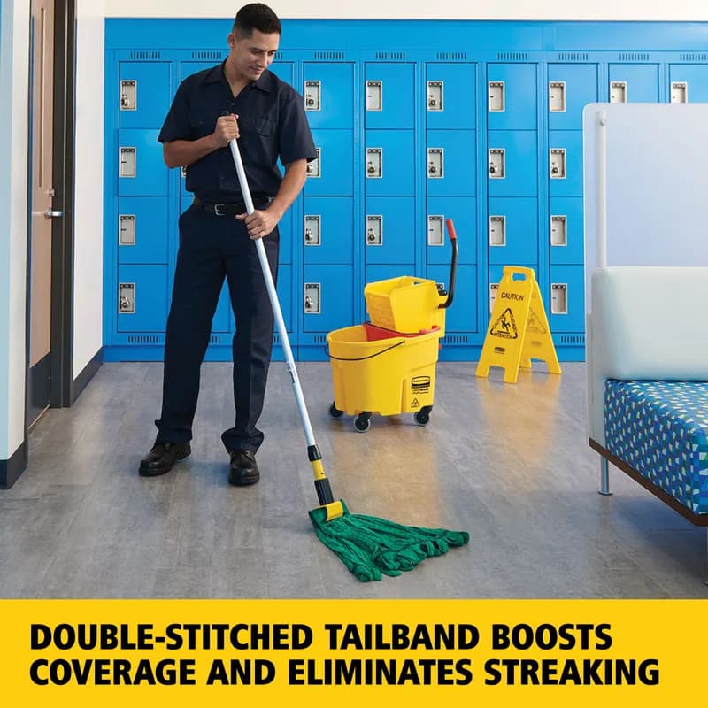 Web Foot® Mop Medium (MED) 20 OZ Green Microfiber 5IN Headband 6/Case