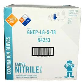 Safety Zone® Examination Gloves Large (LG) Blue Nitrile Rubber Disposable Powder-Free 50/Box