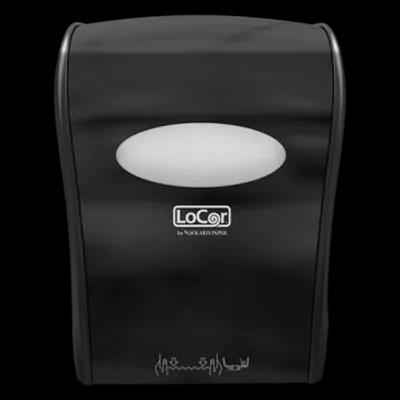 NVI Locor® Paper Towel Dispenser 12.38X16.76X10 IN Wall Mount Black Hard Roll Manual Touchless 1/Each