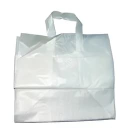 Bag 14X10X13 IN Plastic With Soft Loop Handle Closure Cardboard Bottom Gusset 100/Case