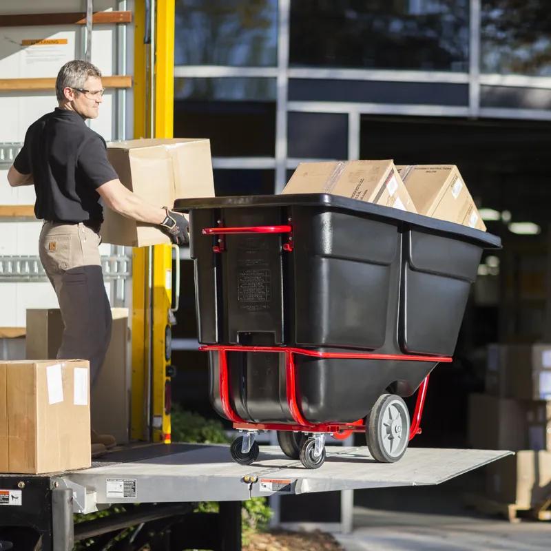 Brute® Utility Tilt Truck 36X27X45.5 IN 1 Cubic Yard Black Red Plastic FDA Approved 1/Each