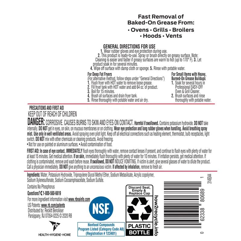 Easy-Off® Oven & Grill Cleaner 64 FLOZ 6/Case