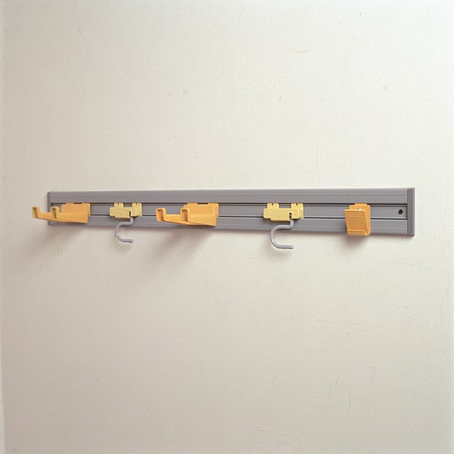 Closet Organizer 34X3.25X4.25 IN Gray Yellow Plastic Metal 1/Each