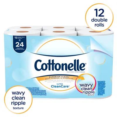Cottonelle® Toilet Paper & Tissue Roll 3.82X4.0 IN White Core Standard (SRB) Ripple 170 Sheets/Roll 48 Rolls/Case