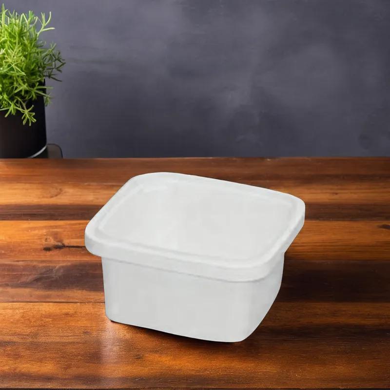 Deli Container Base 32 OZ PP Clear Square Tamper-Evident Tamper-Resistant 420/Case