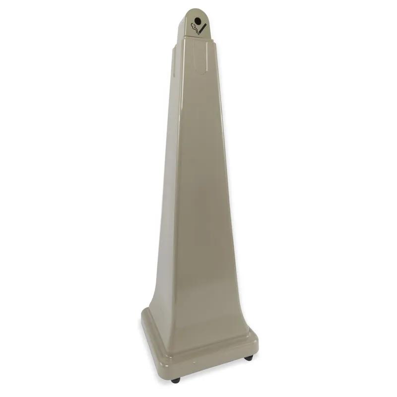 GroundsKeeper® Smoking Receptacle 12.25X12.25X39.40 IN Beige Resin 1/Each