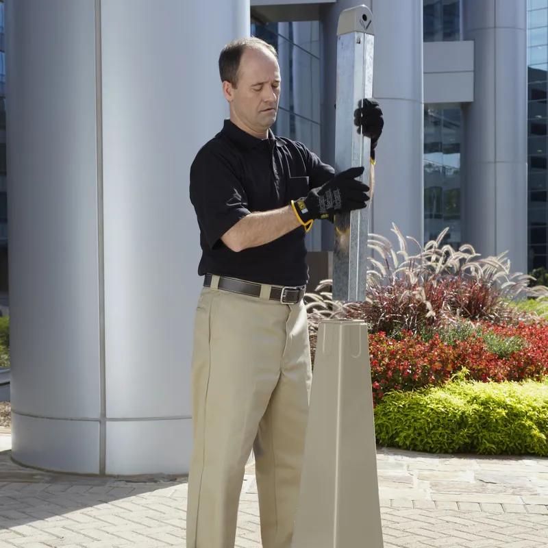 GroundsKeeper® Smoking Receptacle 12.25X12.25X39.40 IN Beige Resin 1/Each