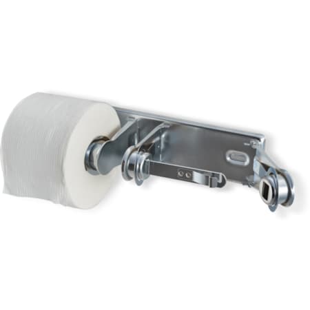 San Jamar Toilet Paper Dispenser 4.75X3.00X12.50 IN Stainless Steel Brushed Nickel Double Roll Locking 1/Each