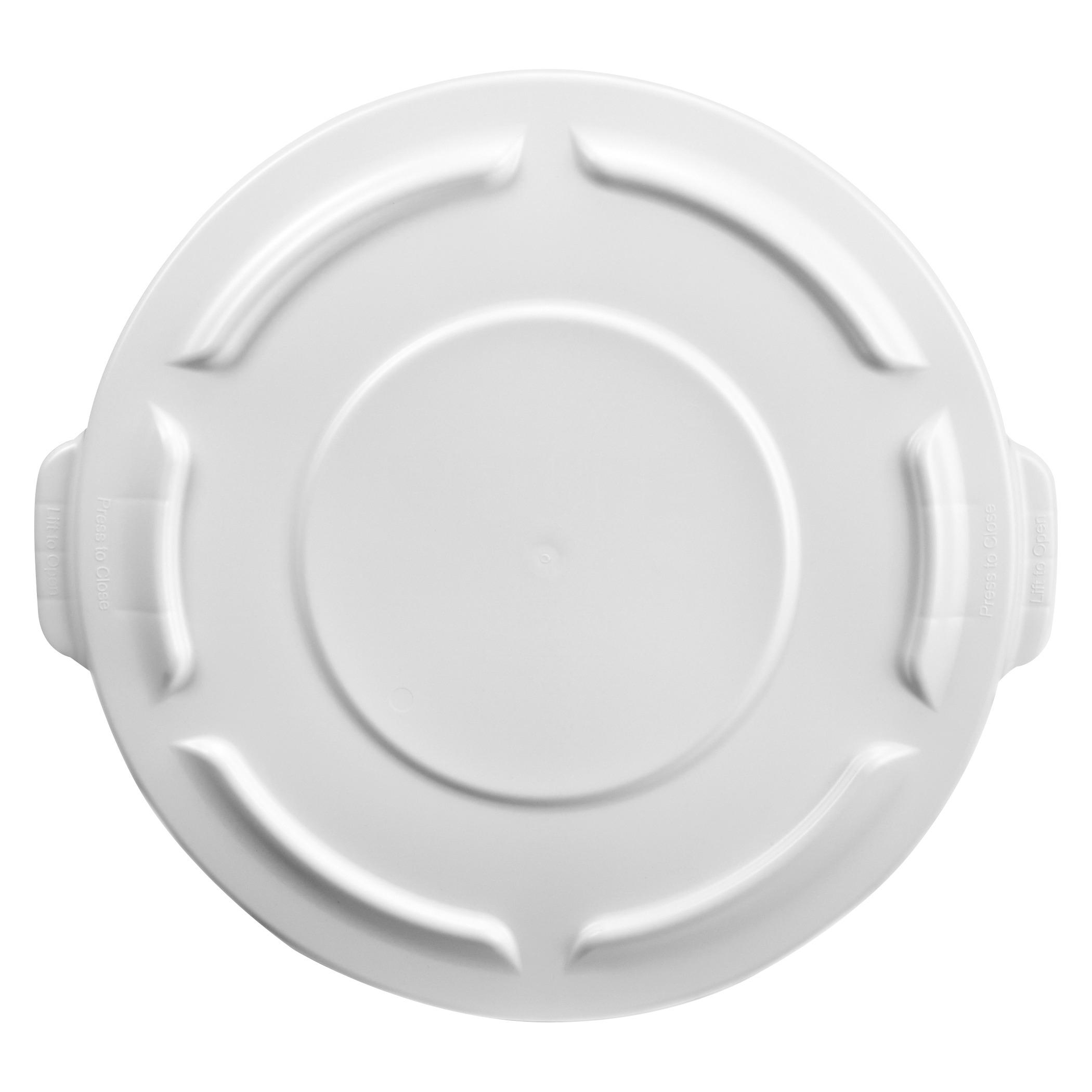 Brute® Flat Lid 10 GAL 40 QT White Resin Food Safe 1/Each