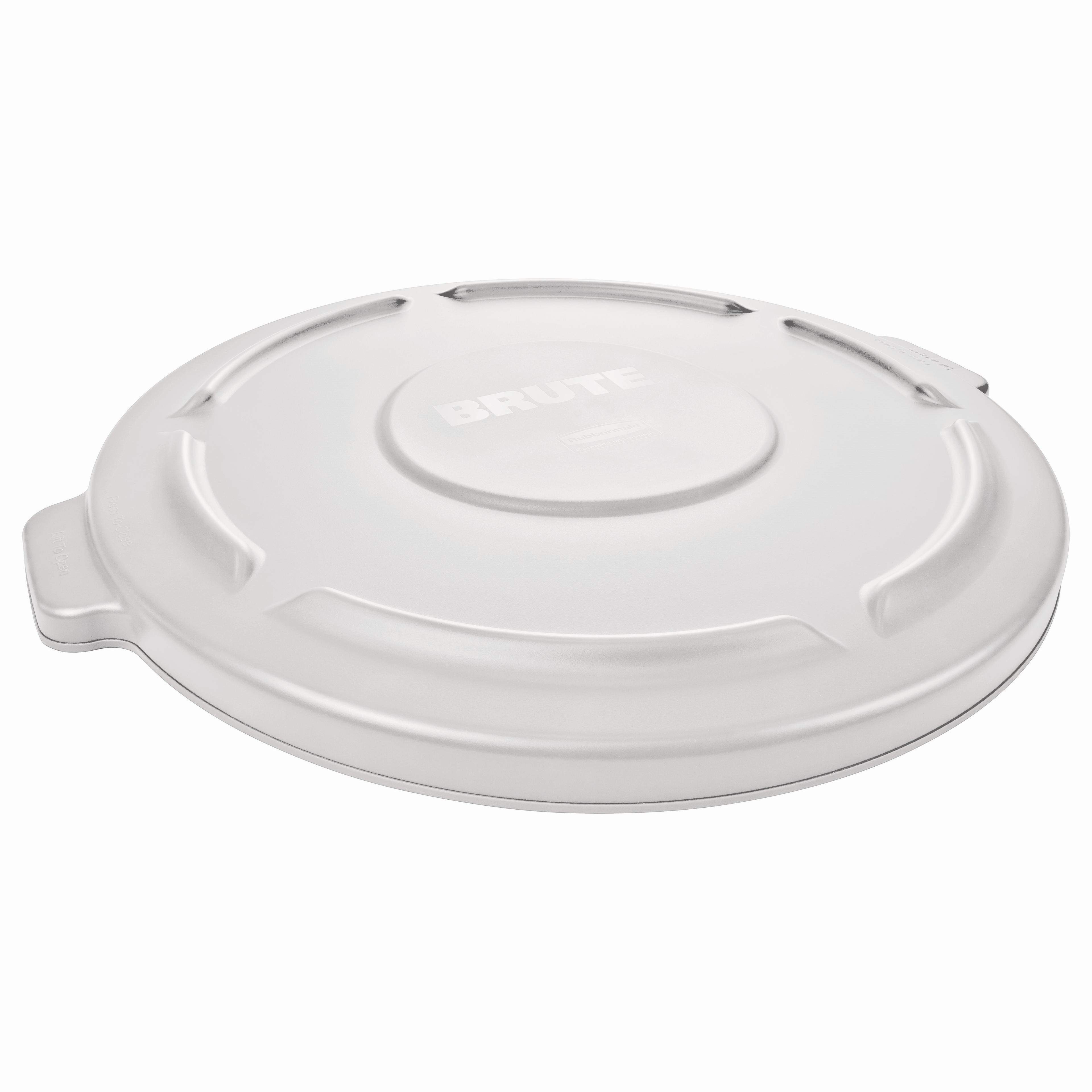 Brute® Flat Lid 21.63X19.88X1.75 IN 20 GAL 80 QT White Round Resin Self-Venting Food Safe 1/Each
