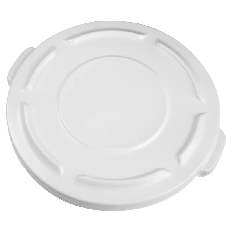 Brute® Flat Lid 21.63X19.88X1.75 IN 20 GAL 80 QT White Round Resin Self-Venting Food Safe 1/Each
