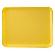 Dyne-A-Pak 38/8S Tray Polystyrene Foam Yellow 500/Case
