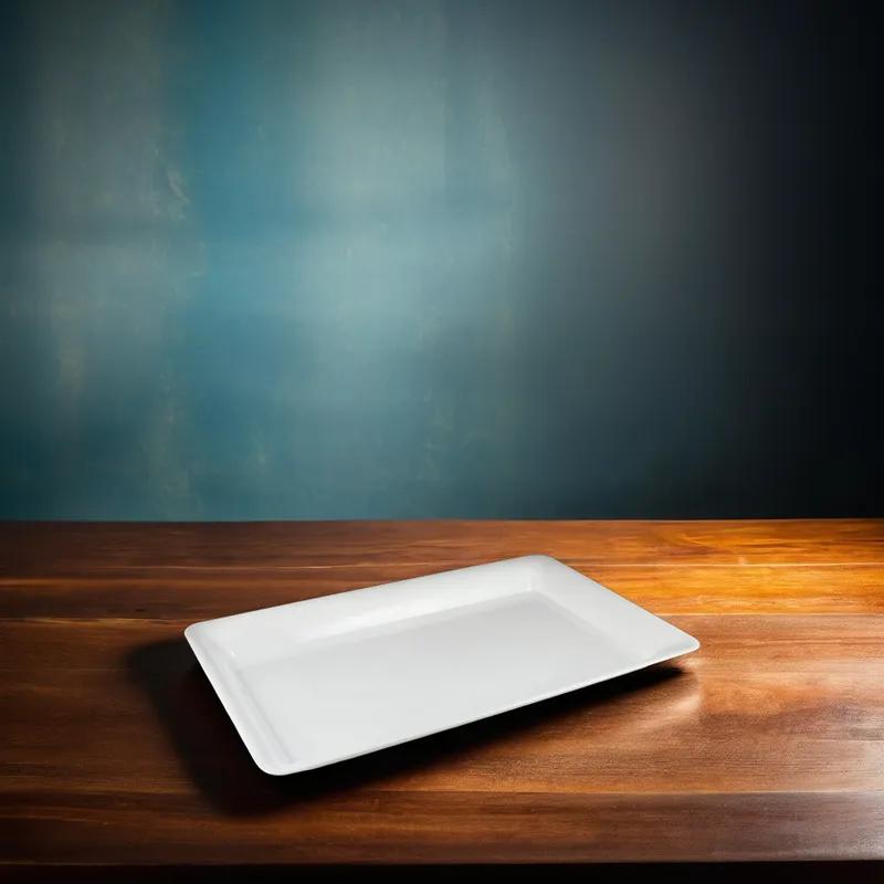 Serving Tray 12X30 IN Plastic White Rectangle 12/Case