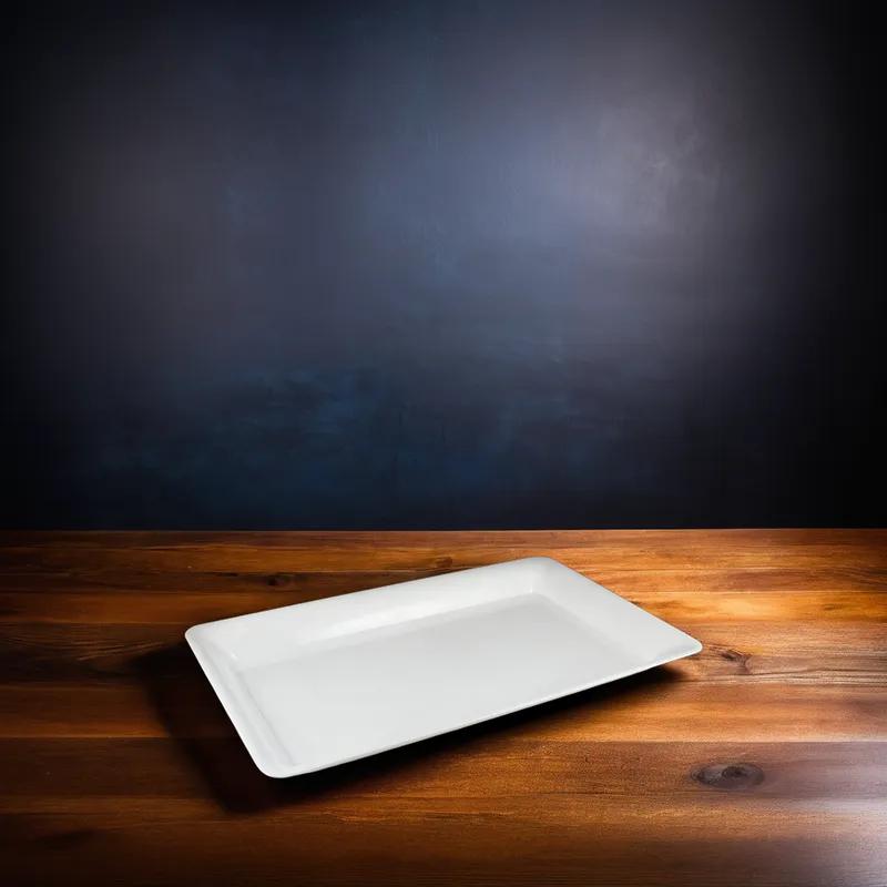 Serving Tray 12X30 IN Plastic White Rectangle 12/Case