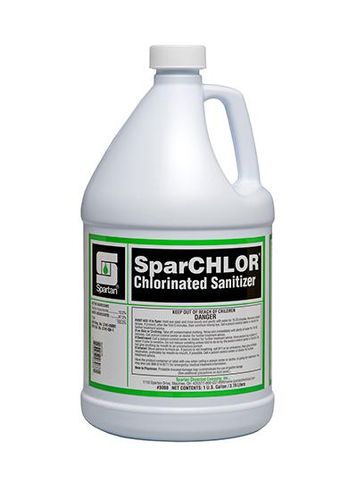 SparCHLOR® Food Service Sanitizer 1 GAL Alkaline Chlorinated 4/Case