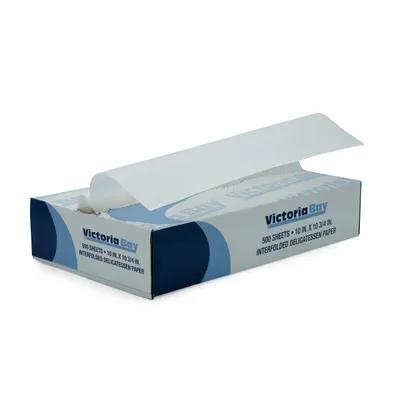 Victoria Bay Multi-Purpose Sheet 10.75X10 IN Dry Wax Paper White Interfold 500 Sheets/Pack 12 Packs/Case
