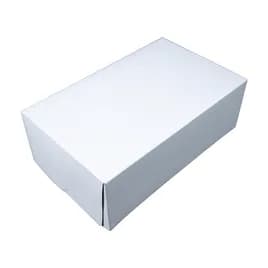Donut Box 10X6.25X3.5 IN Clay-Coated Kraft Board White Rectangle Automatic 200/Bundle