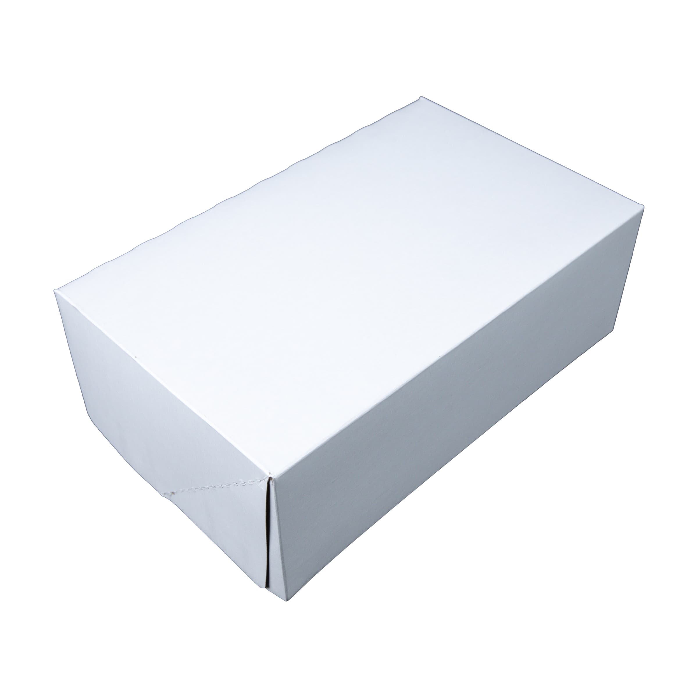 Donut Box 10X6.25X3.5 IN Clay-Coated Kraft Board White Rectangle Automatic 200/Bundle