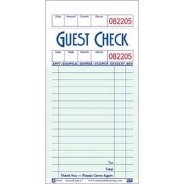 Guest Check 3.5X6.75 IN 16 Line 5000/Case